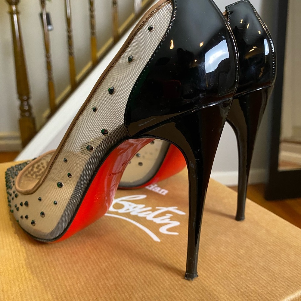 COPY - CHRISTIAN LOUBOUTIN Follies Strass Size 38 - Picture 3 of 14